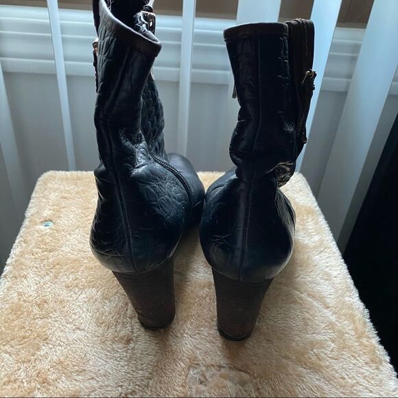 Geronea Italian Leather black boots. - Picture 5 of 14